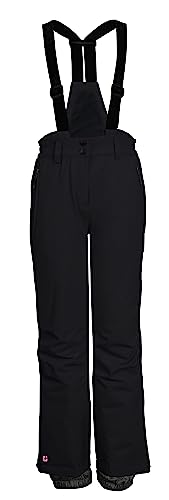 killtec Mädchen Skihose/Funktionshose mit Latz, Kantenschutz und Schneefang KSW 152 GRLS SKI PNTS, schwarz, 164, 41188-000 im Sale